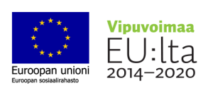 Euroopaan Sosiaalirahaston ja Vipuvoimaa EU:lta -logot.